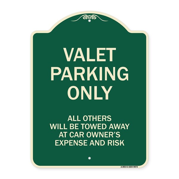 Designer Series-Valet Parking All Others Will Be Towed Away Car Owner, 24" x 18", G-1824-9873